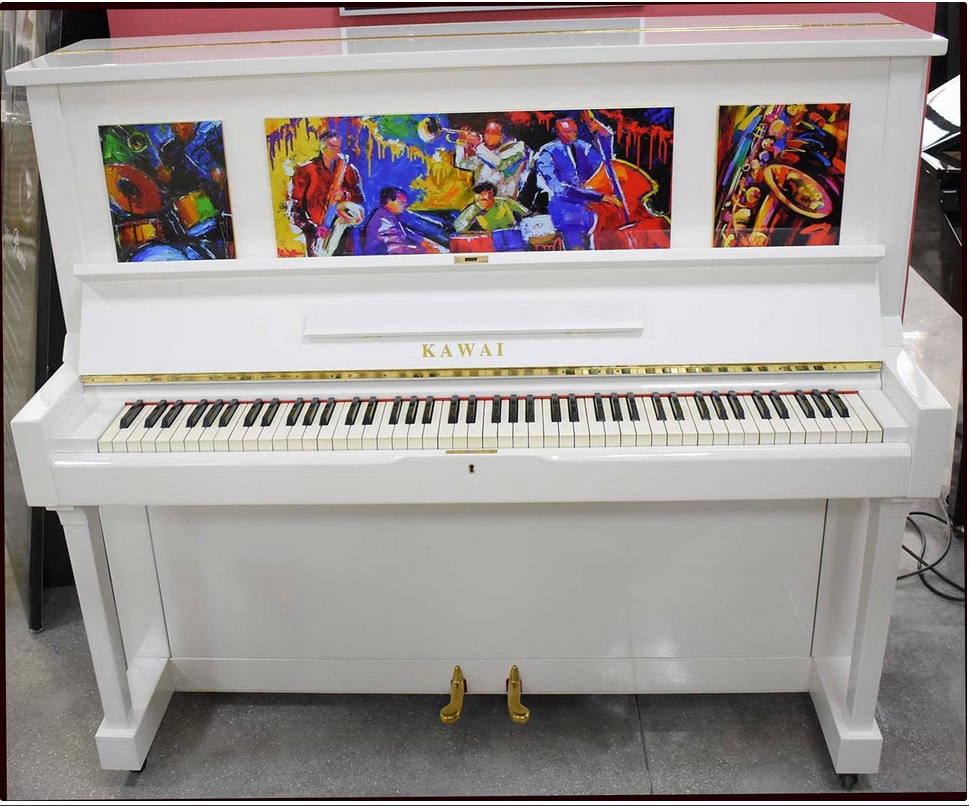 Kawai Pianoforte Verticale K35 Customizzato Bianco
